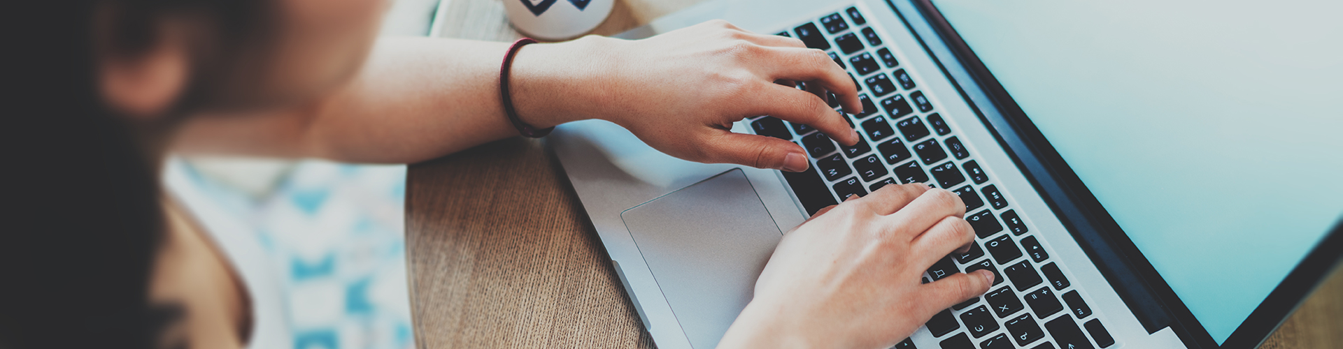 woman using laptop